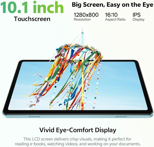 Alt view image 3 of 7 - 10.1-Inch Android Tablet with Case (Gray)
