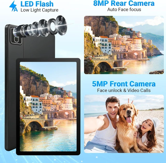 Alt view image 6 of 7 - 11-Inch 2-in-1 Android 16 Tablet with Keyboard, Mouse, Pen & Case 30GB RAM, 128GB + 1TB Expandable, 7800mAh Battery, HD Widevine L1 Screen, Dual Cameras, Face Unlock, WiFi 6 BT 5.4 Bundle