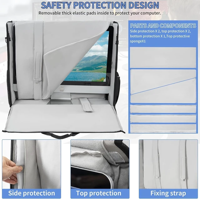 Alt view image 4 of 7 - 24-Inch iMac Carrying Case Padded Travel Case