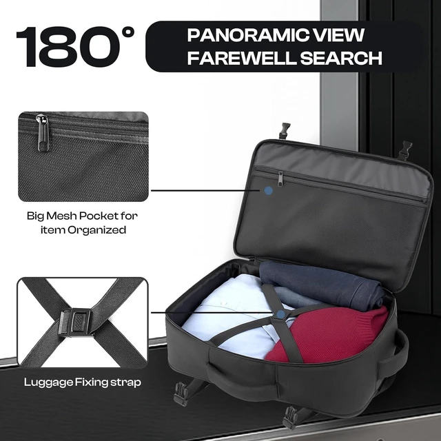 Alt view image 6 of 7 - Expandable 1-7 Day Travel Backpack TSA Approved Carry-On