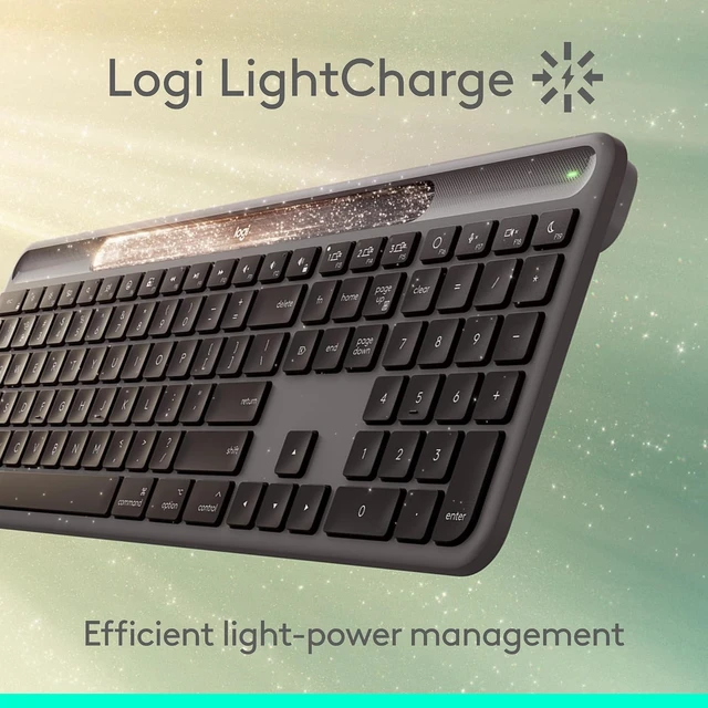 Alt view image 3 of 7 - Signature Slim Solar+ K980 Wireless Bluetooth Keyboard for Mac