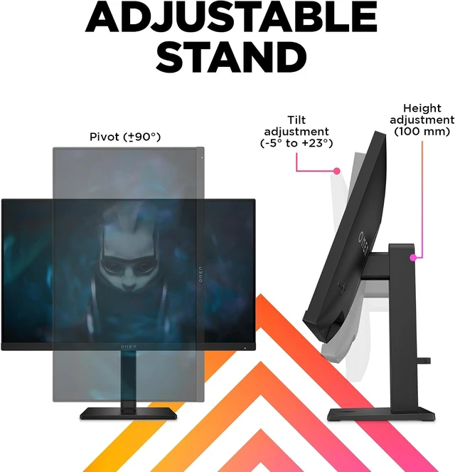 Alt view image 4 of 7 - OMEN 23.8" FHD 165Hz Gaming Monitor 1920 x 1080 IPS, 99% sRGB, 90% DCI-P3, FreeSync Premium, 24 (2023) (Black)