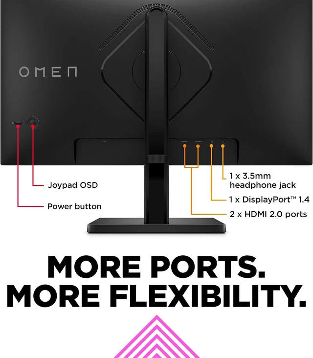 Alt view image 5 of 7 - OMEN 23.8" FHD 165Hz Gaming Monitor 1920 x 1080 IPS, 99% sRGB, 90% DCI-P3, FreeSync Premium, 24 (2023) (Black)