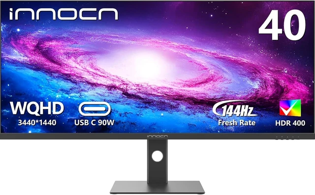 Main image of 40C1R 40" WQHD Ultrawide Monitor 3440 x 1440p, 144Hz, FreeSync Premium, HDR400, 21:9 IPS, 95% DCI-P3, 500 Nits, USB Type-C, HDMI, Height Adjustable
