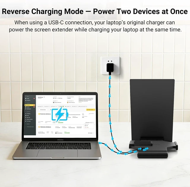 Alt view image 7 of 7 - 14.1" 1080P Laptop Screen Extender Dual-Screen Monitor for 13-17.3" Laptops