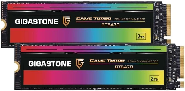 Main image of 2TB Game Turbo PCIe Gen4x4 SSD (2-Pack) Up to 7,300MB/s, SLC Caching, M.2 NVMe PCIe 4.0 2280 Internal Solid State Drive for Gaming/PC/Laptop, 5-Year Warranty