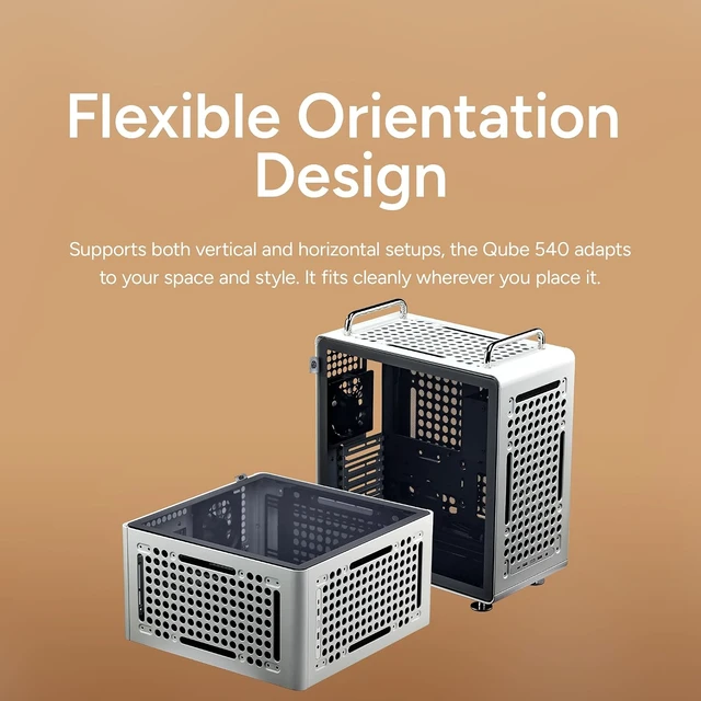 Alt view image 6 of 7 - QUBE 540 ATX Mid-Tower PC Case High Airflow, Tempered Glass