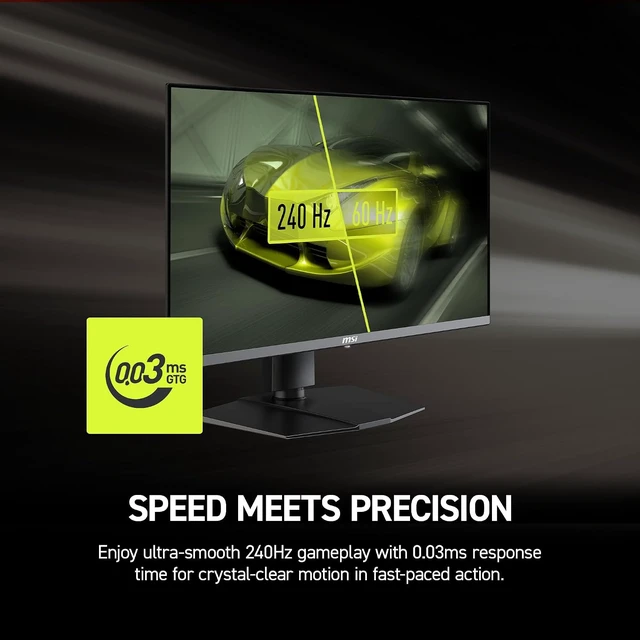 Alt view image 5 of 7 - MAG 272UP QD-OLED X24 27-Inch 4K UHD Gaming Monitor 3840 x 2160 Quantum Dot OLED, 240Hz, 0.03ms, DisplayHDR True Black 400, FreeSync Premium Pro, USB-C (15W PD), Frameless (Black)
