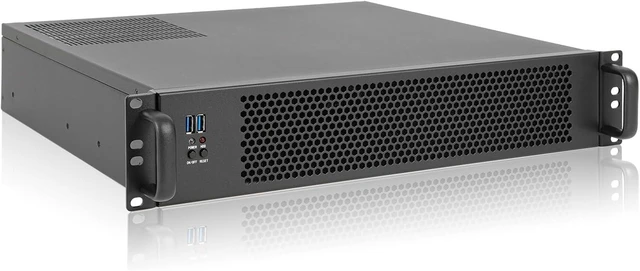 Main image of MicroATX/Mini-ITX 2U Rackmount Server Case Max 7x3.5 Bays, USB3.0 with 2.0 Adapter, ATX PSU Support, Top or Side Cooling, 15.7" Depth