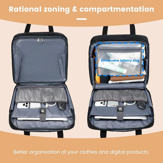Alt view image 5 of 7 - Rolling Laptop Briefcase on Wheels for Men & Women Carry-On Bag for Business Travel