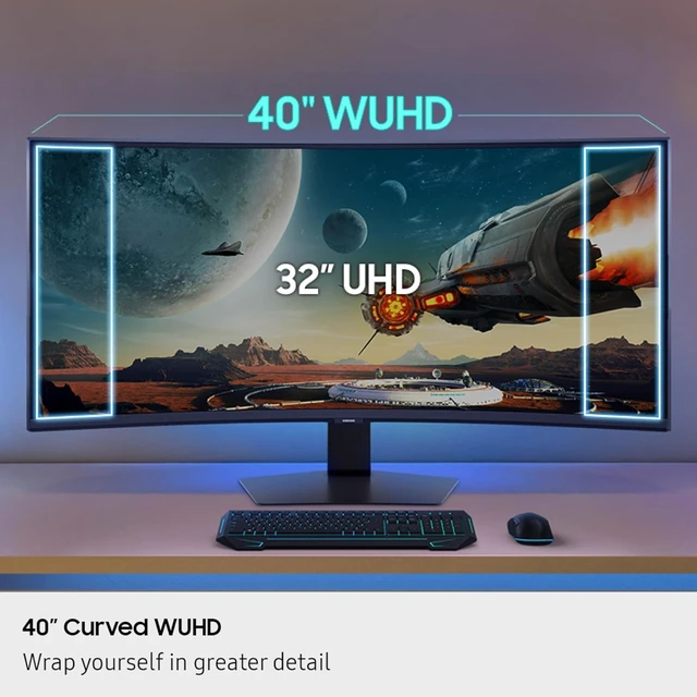 Alt view image 5 of 7 - Odyssey G7 (G75F) 40" WUHD Curved Gaming Monitor