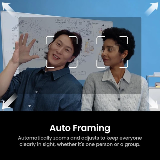 Alt view image 4 of 7 - Link 2C Pro 4K Webcam for PC/Mac 1/1.3" Sensor, Low-Light, Auto Framing, HDR, Directional Noise-Canceling Mics, Supports Stream Deck, Zoom, Teams, Twitch