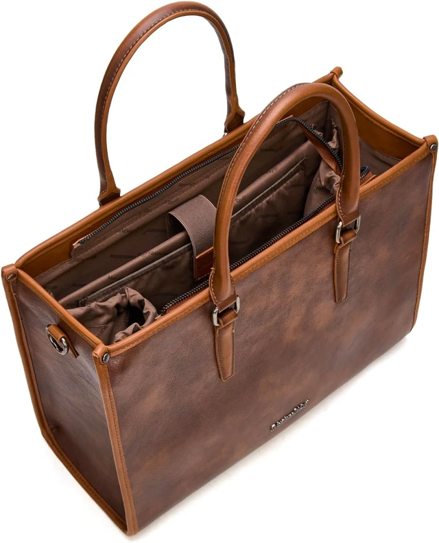 Alt view image 4 of 6 - 15.6-Inch Laptop Tote Bag for Women Business Office Work Briefcase with Adjustable Shoulder Strap