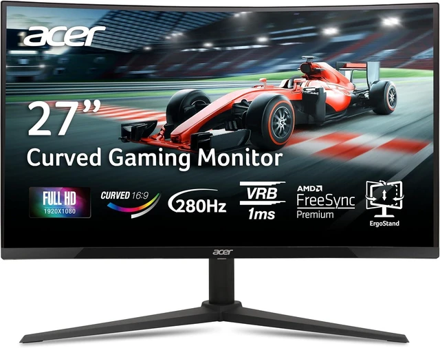 Main image of Nitro 27-Inch FHD 1920x1080 Curved 280Hz Gaming Monitor XZ270 Zbmiiphx