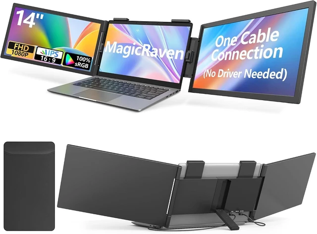 Main image of 14" Laptop Screen Extender FHD 1080P Triple-Screen Monitor Extender