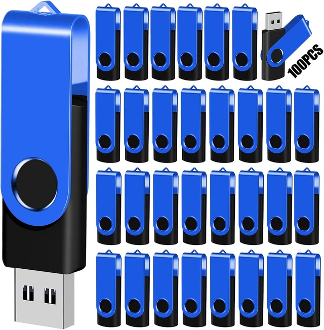 Main image of 8GB USB Flash Drives 100-Pack Bulk USB 2.0 Thumb Drives (Blue)