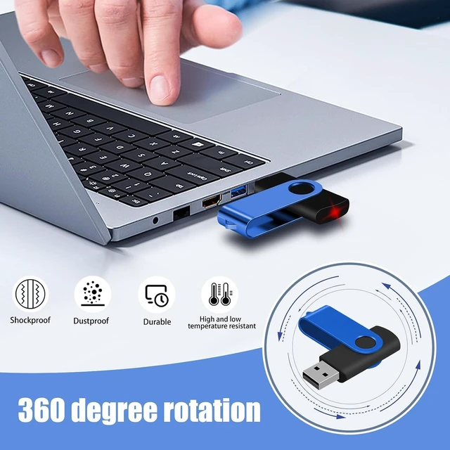 Alt view image 6 of 7 - 8GB USB Flash Drives 100-Pack Bulk USB 2.0 Thumb Drives (Blue)