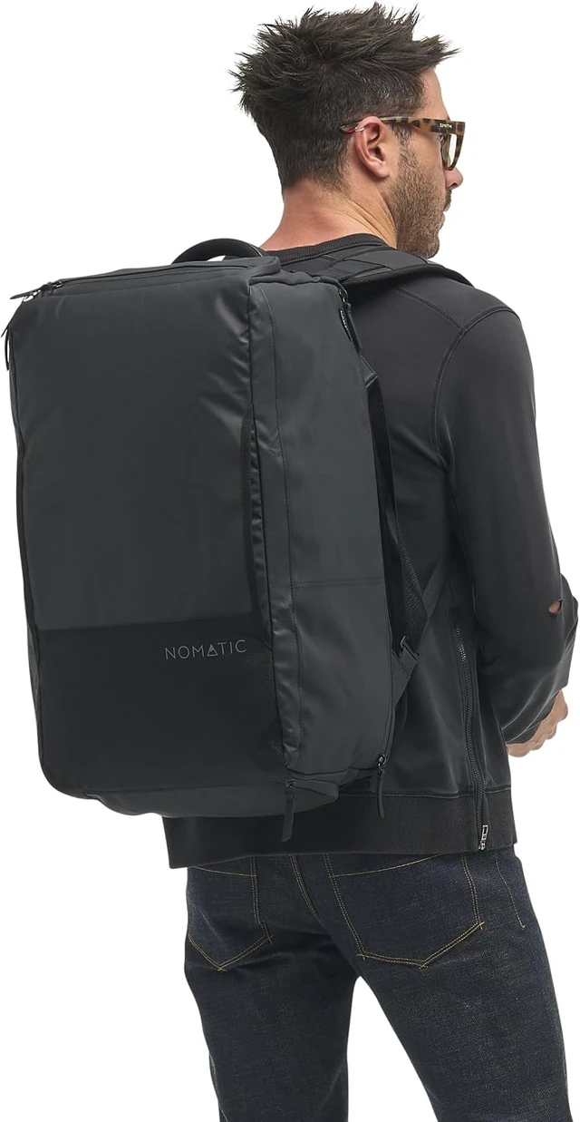 Alt view image 7 of 7 - 40L Duffel Travel Bag for Men & Women (Black)