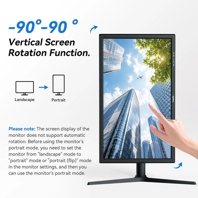 Alt view image 2 of 7 - 27-Inch Touchscreen Monitor VA Panel, 3000:1 Contrast, 99% sRGB PC Touch Screen