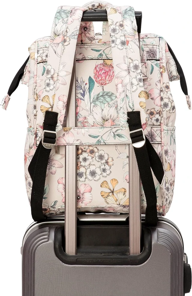 Alt view image 3 of 7 - Wide-Open Laptop Backpack for Up to 15.6-Inch Men & Women Travel Outdoor Backpack (Floral)