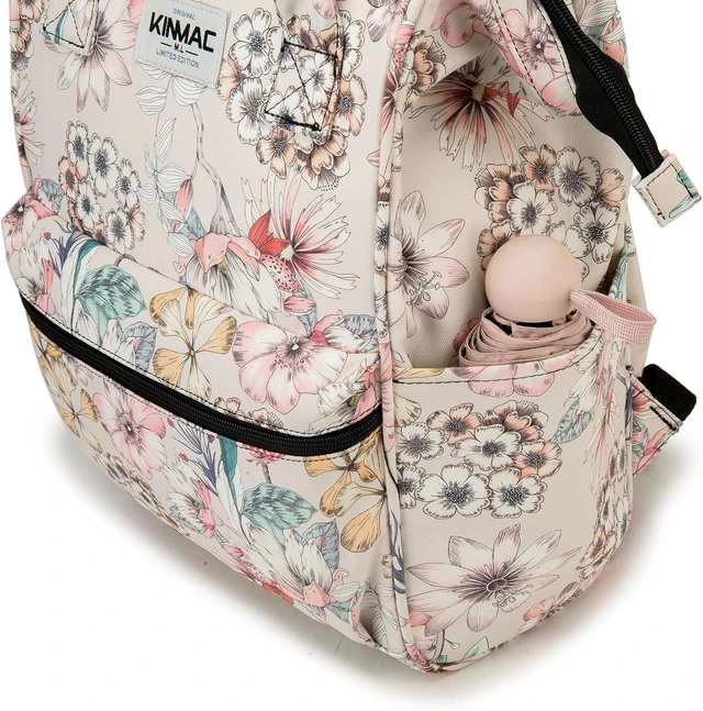 Alt view image 6 of 7 - Wide-Open Laptop Backpack for Up to 15.6-Inch Men & Women Travel Outdoor Backpack (Floral)