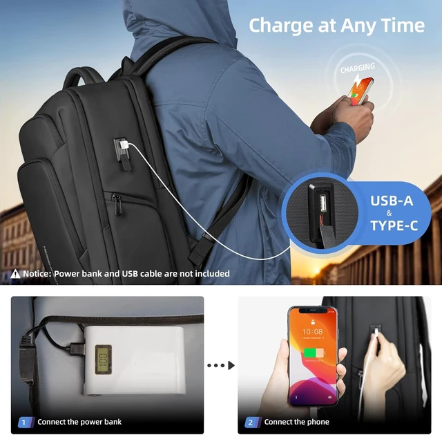 Alt view image 2 of 7 - 17.3-Inch Laptop Backpack for Men & Women 30L Travel Backpack