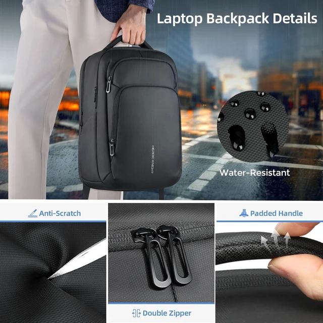 Alt view image 5 of 7 - 17.3-Inch Laptop Backpack for Men & Women 30L Travel Backpack