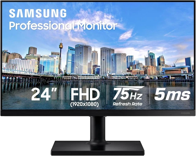 Main image of FT45 Series 24-Inch FHD 1080p Computer Monitor 75Hz IPS, HDMI, DisplayPort, USB Hub, Height-Adjustable Stand, 3-Yr WRNTY (LF24T454FQNXGO) (Black)