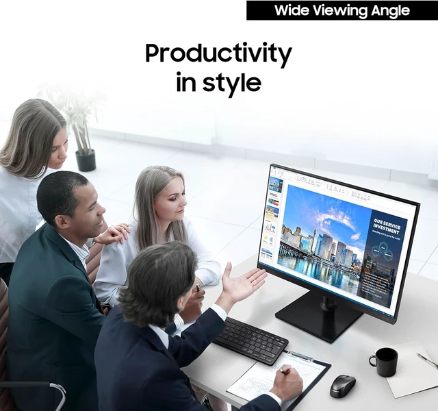 Alt view image 5 of 7 - FT45 Series 24-Inch FHD 1080p Computer Monitor 75Hz IPS, HDMI, DisplayPort, USB Hub, Height-Adjustable Stand, 3-Yr WRNTY (LF24T454FQNXGO) (Black)