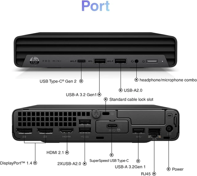 Alt view image 4 of 7 - 2026 Mini PC ProDesk 400 G9 Business Desktop Computer
