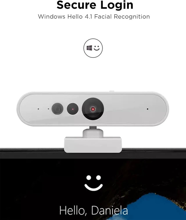 Alt view image 5 of 7 - HD 1080p Webcam (510 FHD) Monitor Camera with 4X Digital Zoom, 95° Wide Angle, 360° Pan & Tilt, Dual Microphones & Windows Hello for Livestreaming & Conferences