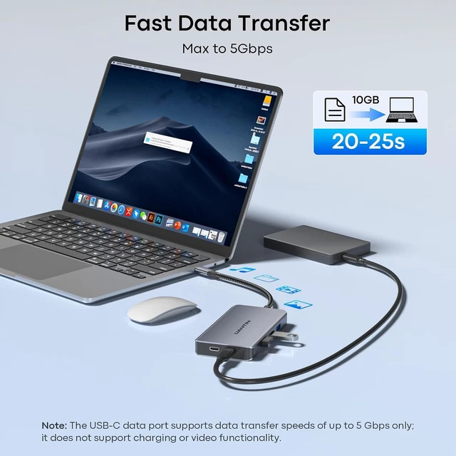 Alt view image 6 of 7 - 8-in-1 USB-C Laptop Docking Station 3 Monitors, 2 HDMI, DP