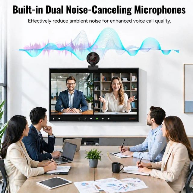 Alt view image 4 of 7 - 4K Webcam for PC PDAF Autofocus with Built-In Microphone, Windows