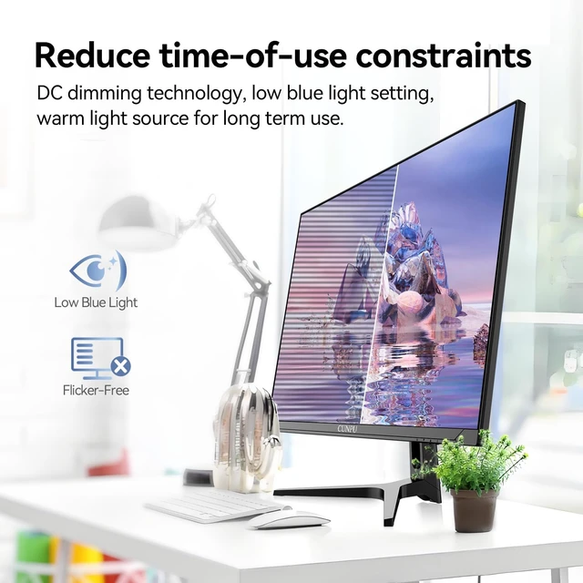 Alt view image 5 of 7 - 32-Inch 4K UHD VA Computer Monitor 100% sRGB, 1.07B Colors, PIP/PBP Split Screen, Flicker-Free, VESA 75x75, HDMI, DisplayPort for Gaming, Office & Streaming