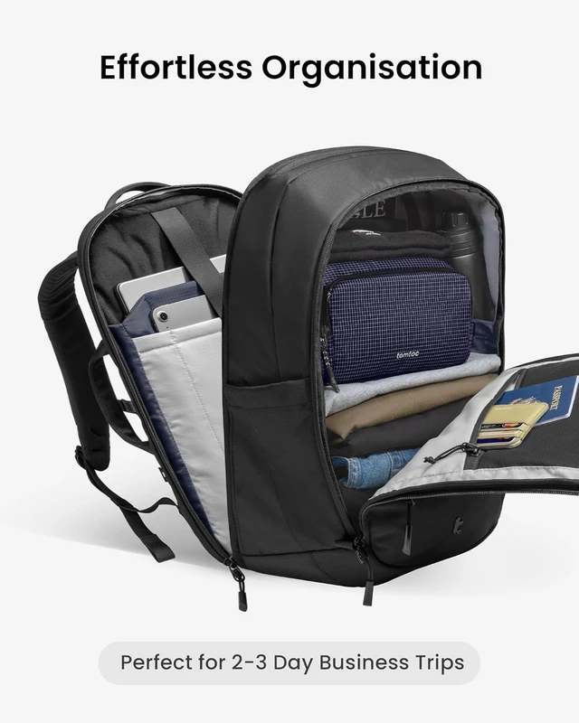 Alt view image 2 of 7 - 32L Laptop Backpack Large Water-Resistant Business Travel Bag for 15.6-16-Inch Laptops, for Business Trips & Weekend Getaways