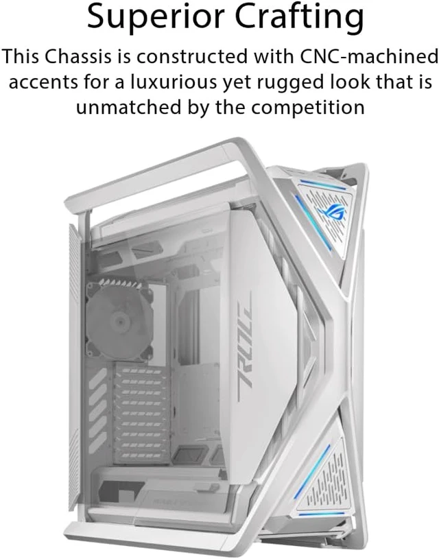 Alt view image 2 of 7 - ROG Hyperion GR701 E-ATX Full Tower Gaming PC Case White Edition