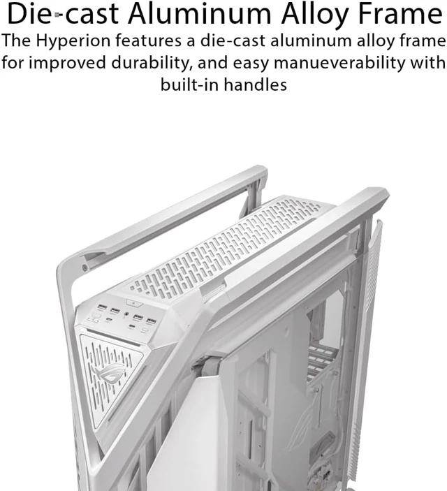 Alt view image 7 of 7 - ROG Hyperion GR701 E-ATX Full Tower Gaming PC Case White Edition