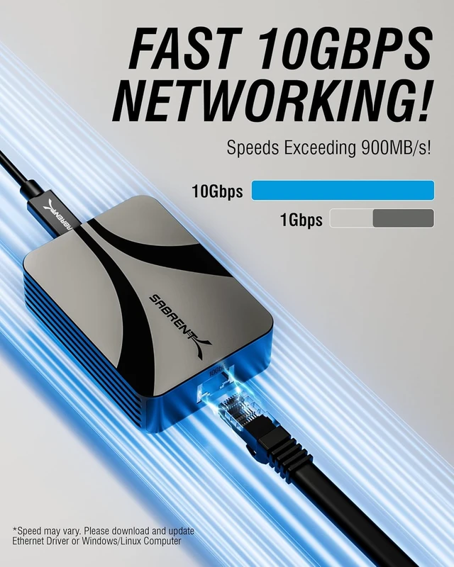 Alt view image 2 of 7 - Thunderbolt & USB4 10GbE Ethernet Adapter USB-C (NT-P10G)