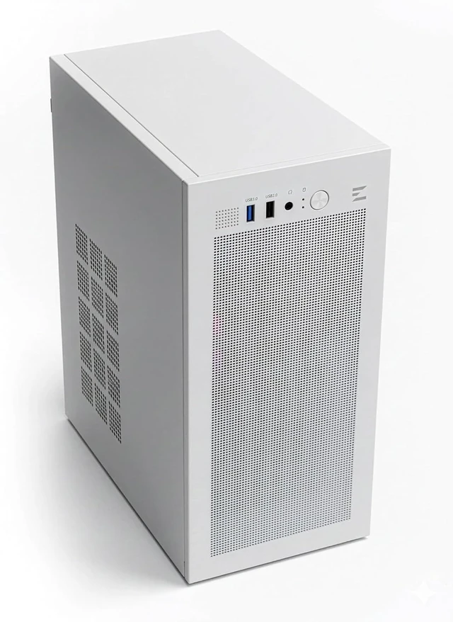 Main image of CUBIX Compact Micro-ATX/MATX/Mini ITX PC Case with 80mm Fan (White)