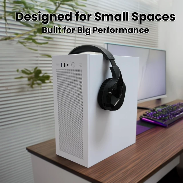 Alt view image 4 of 7 - CUBIX Compact Micro-ATX/MATX/Mini ITX PC Case with 80mm Fan (White)