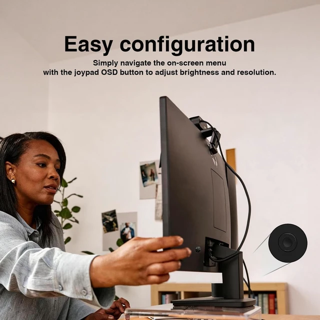 Alt view image 5 of 7 - 24" Series 3 Pro 324pv FHD Monitor 5ms Response, Anti-Glare, Flicker-Free, VESA (100x100mm), HDMI, VGA & Dockztorm USB Expander (Black)