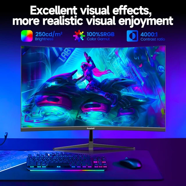 Alt view image 7 of 7 - 32-Inch 1800R Curved Gaming Monitor 165Hz / 180Hz