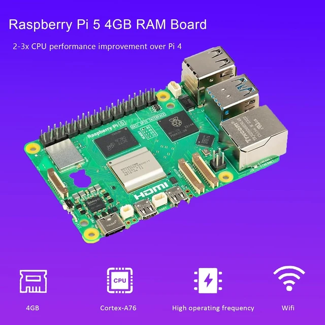 Alt view image 3 of 7 - Raspberry Pi 5 4GB Kit 4GB RAM Single-Board Computer with Active Cooler & ABS Case, Starter Kit for IoT, Robotics & Retro Gaming
