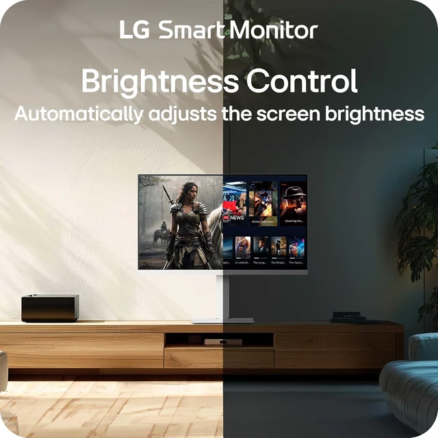 Alt view image 4 of 7 - 27U730SA-W 27-Inch Smart 4K UHD (3840 x 2160) IPS Monitor HDR10, Built-In Speaker, Screen Share, Bluetooth, Remote, HDMI, USB Type-C PD 65W, Adjustable Stand (White)