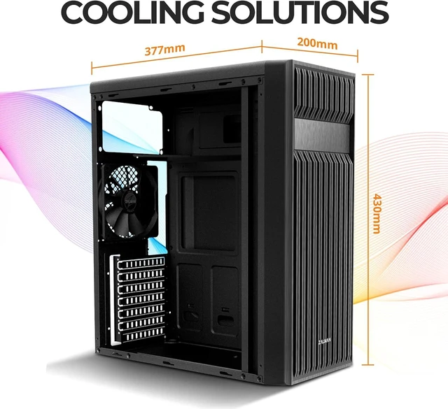 Alt view image 2 of 7 - T6 ATX Mid-Tower Desktop PC Case 120mm Fan Preinstalled, 5.25 ODD