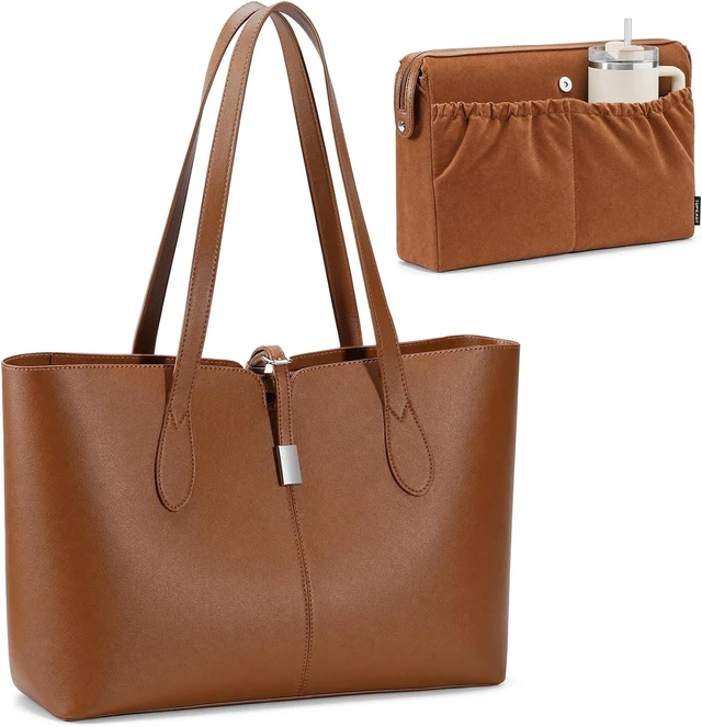 Main image of 15.6" Tote Bag for Women Work Handbag with Removable Laptop Sleeve