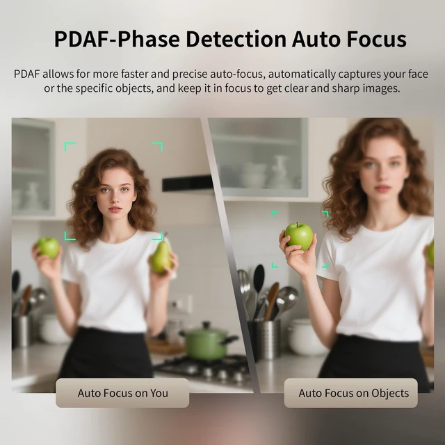 Alt view image 4 of 7 - 4K Webcam with Ring Light Remote Control, PDAF Autofocus