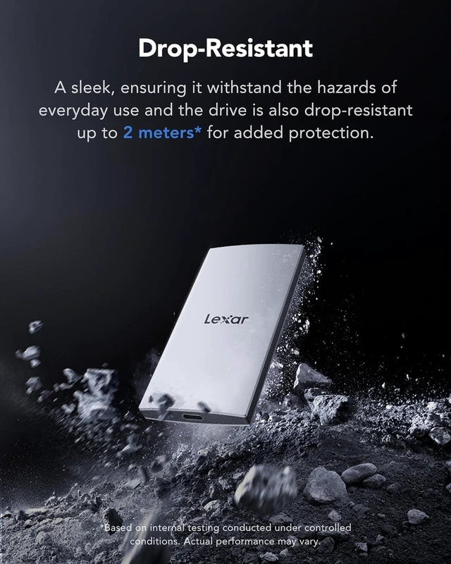 Alt view image 7 of 7 - ES3 1TB Portable SSD USB 3.2 Gen 2, Up to 1050MB/s (Silver)