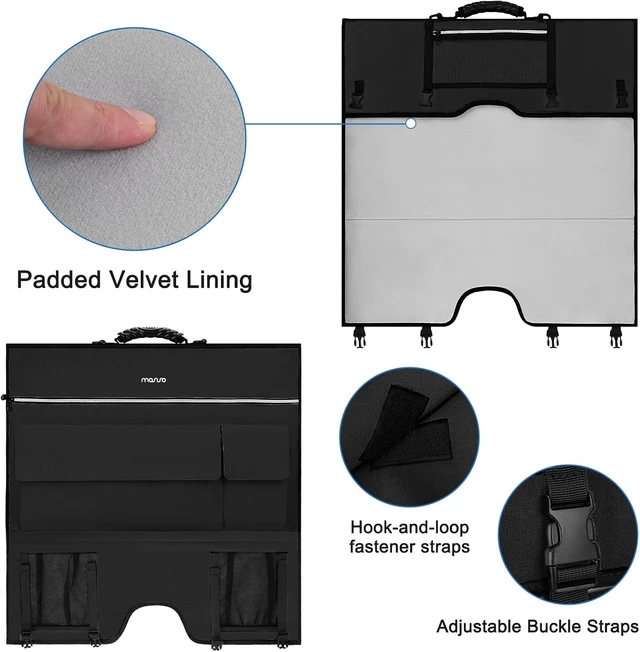 Alt view image 6 of 7 - 27-Inch Padded Monitor Carrying Case Travel Bag Cover