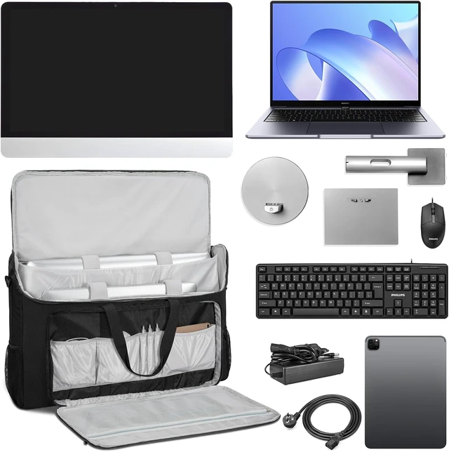 Alt view image 5 of 7 - 27-32" Monitor Transport Carrying Case (up to 2) Going-Out Tote Bag